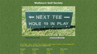 
                            8. Society Golfing Society Home Page