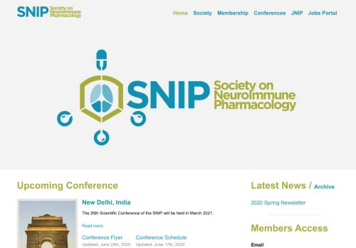 
                            9. Society on NeuroImmune Pharmacology: SNIP