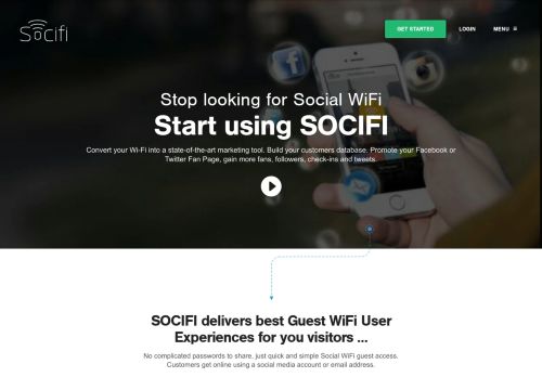 
                            7. SOCIFI Social WiFi - Easy guest WiFi access