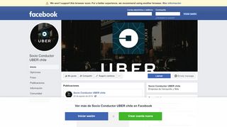 
                            10. Socio Conductor UBER chile - Empresa de transporte y flete - Facebook