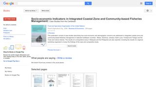 
                            11. Socio-economic Indicators in Integrated Coastal Zone and ...