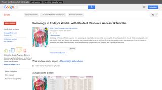 
                            12. Sociology in Today's World - with Student Resource Access 12 Months