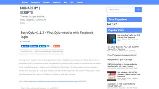 
                            10. SocioQuiz v1.1.2 - Viral Quiz website with Facebook login - Monarchy ...