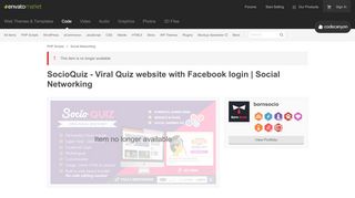 
                            1. SocioQuiz - Viral Quiz website with Facebook login - CodeCanyon