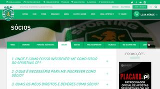 
                            3. Sócios | Site oficial do Sporting Clube de Portugal