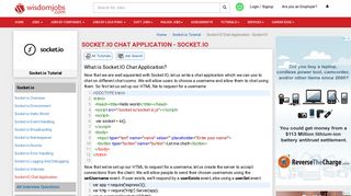
                            6. Socket.io Chat Application - Wisdom Jobs