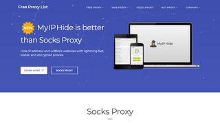 
                            8. Socks Proxy - Free Socks5 and Socks4 Proxy List