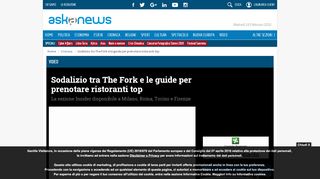 
                            7. Sodalizio tra The Fork e le guide per prenotare ristoranti top