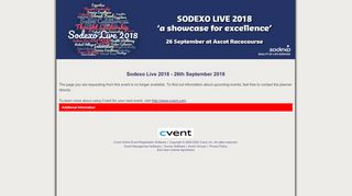 
                            11. Sodexo Live 2018 - 26th September 2018 - VISITORS | Online ... - Cvent