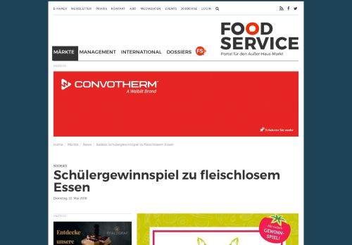 
                            10. Sodexo: Schülergewinnspiel zu fleischlosem Essen - Food Service