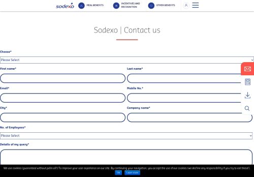 
                            12. Sodexo Support - Connect With Us