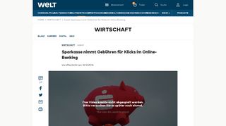 
                            6. Soest: Sparkasse nimmt Gebühren für Klicks im Online-Banking - WELT