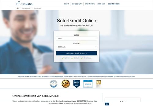 
                            8. Sofortkredit: Sofort Zusage & 24h-Auszahlung | GIROMATCH