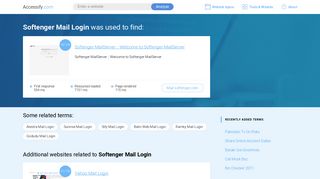 
                            5. Softenger Mail Login at top.accessify.com