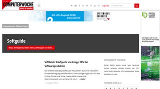 
                            10. Softguide - Artikel und News zum Thema bei COMPUTERWOCHE