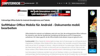 
                            12. SoftMaker Office Mobile für Android - Dokumente ... - TecChannel