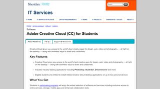 
                            13. Software: Adobe Creative Cloud - Sheridan College