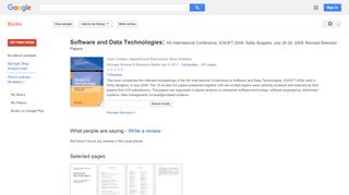 
                            12. Software and Data Technologies: 4th International ...