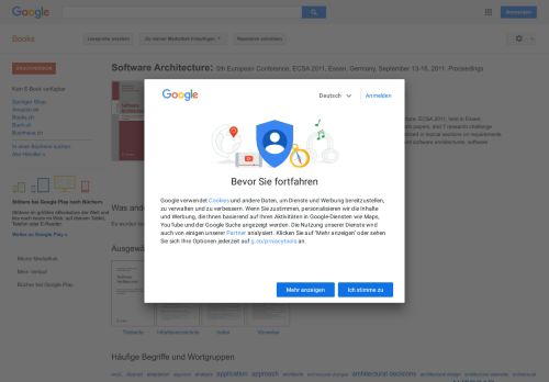 
                            7. Software Architecture: 5th European Conference, ECSA 2011, Essen, ... - Google Books-Ergebnisseite