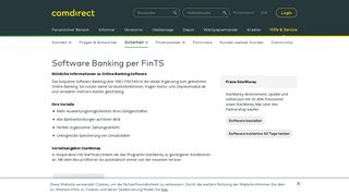 
                            1. Software Banking per FinTS - Sicherheit - Hilfe & Service | comdirect.de