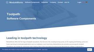 
                            7. Software Components | Toolpath | ModuleWorks