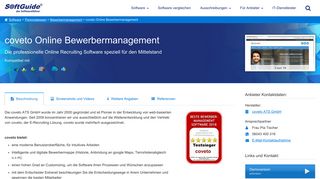 
                            10. Software: coveto Online Bewerbermanagement - SoftGuide