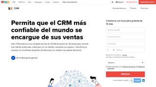 
                            4. Software de CRM | Sistema de gestión de relaciones con clientes - Zoho