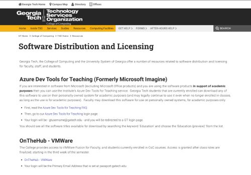 
                            12. Software Distribution and Licensing | support.cc.gatech.edu