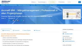 
                            5. Software: docma® MM :: Mängelmanagement | Professionell in allen ...