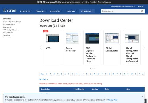 
                            8. Software - Download | Extron