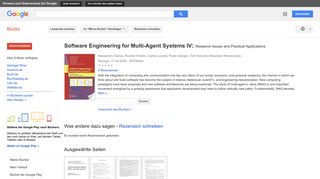 
                            9. Software Engineering for Multi-Agent Systems IV: Research Issues and ...