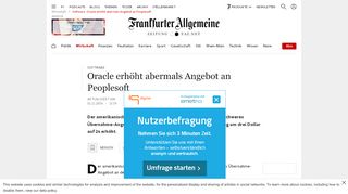 
                            13. Software: Oracle erhöht abermals Angebot an Peoplesoft - Wirtschaft ...