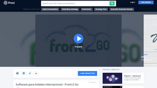 
                            7. Software para hoteles internacional - Front 2 Go by Avance ... - Prezi