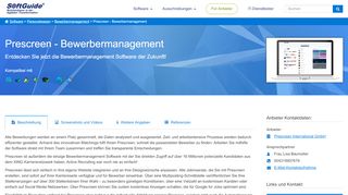 
                            2. Software: Prescreen - Bewerbermanagement - E-Recruiting ...