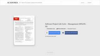 
                            8. Software Project Life Cycle – Management (SPLICE-M) | International ...