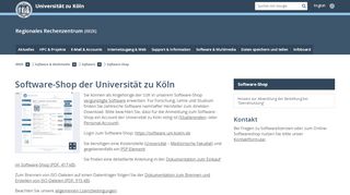 
                            2. Software-Shop - RRZK - Universität zu Köln