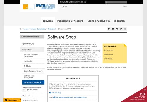 
                            7. Software Shop - RWTH AACHEN UNIVERSITY IT Center - Deutsch