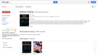 
                            12. Software Testing: A Self-Teaching Introduction
