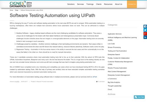 
                            11. Software Testing Automation using UIPath | CIGNEX Datamatics