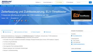 
                            10. Software: Zeiterfassung und Zutrittssteuerung ELV-TimeMaster