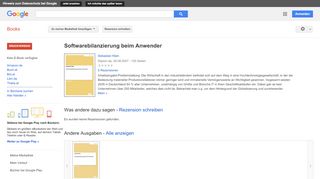 
                            10. Softwarebilanzierung beim Anwender