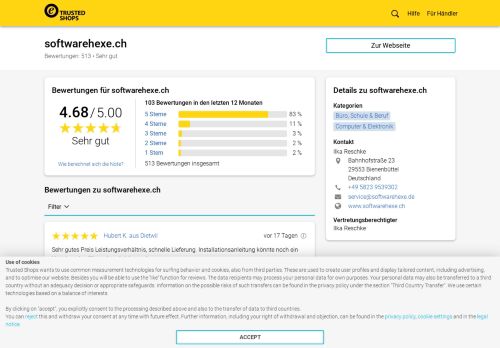 
                            4. softwarehexe.ch Bewertungen & Erfahrungen | Trusted Shops