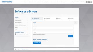 
                            5. Softwares e Drivers - Login - Toledo do Brasil