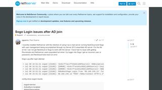 
                            10. Sogo Login issues after AD join - Support - NethServer Community