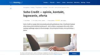 
                            10. Soho Credit — opinie, kontakt, logowanie, oferta - totalmoney.pl