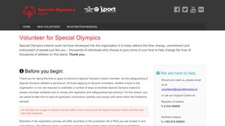 
                            2. SOI Online Volunteer Registration - Special Olympics Ireland