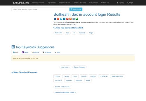 
                            5. Soilhealth dac in account login Results For Websites Listing