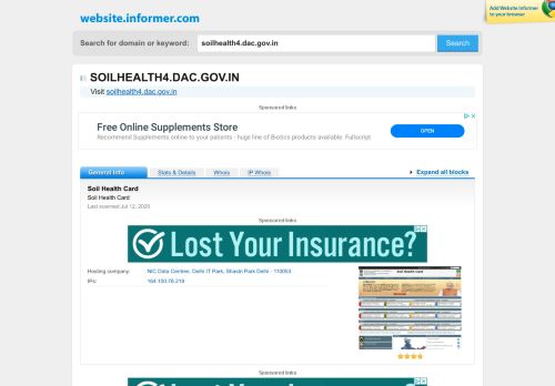
                            8. soilhealth4.dac.gov.in at WI. Soil Health Card - Website Informer