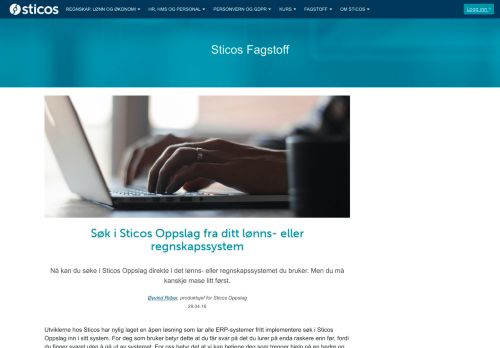 
                            9. Søk i Sticos Oppslag fra ditt lønns- eller regnskapssystem