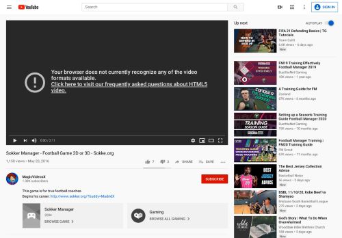 
                            4. Sokker Manager - Football Game 2D or 3D - Sokke.org - YouTube